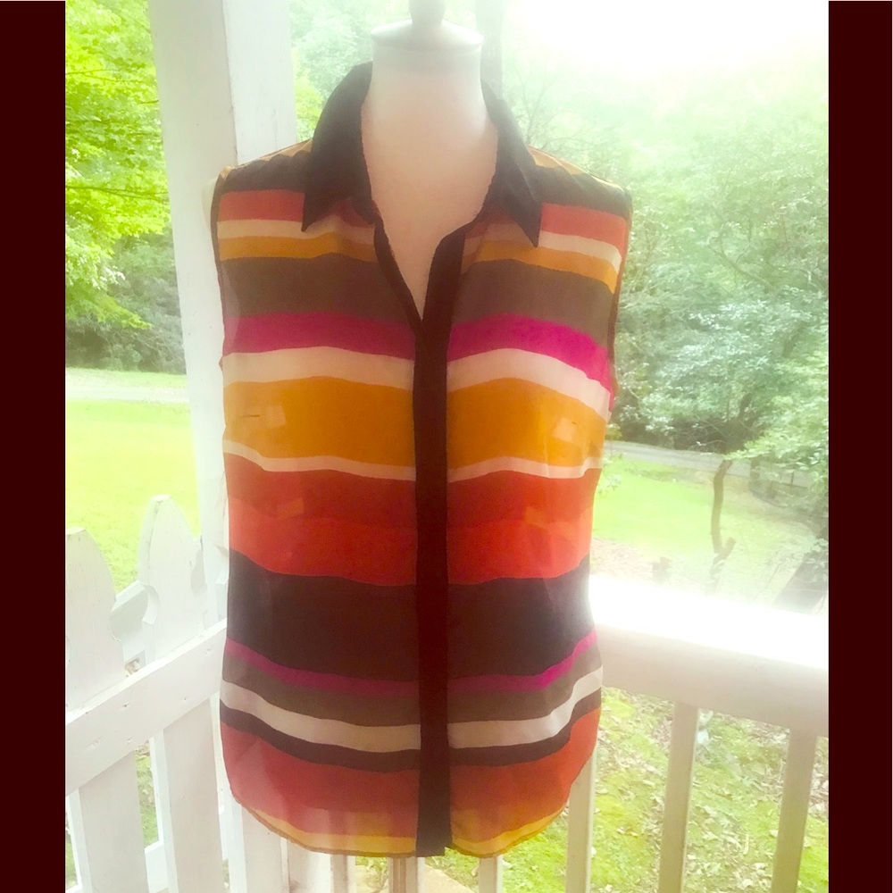 Cato Bold Striped Top L FREE SHIP